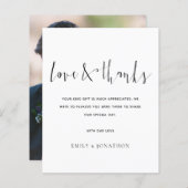 Budgetkalligrafie Liefde en Bedankt Fotobruiloft (Voorkant / Achterkant)