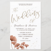 Budgetkalligrafie Terracotta Foliage Wedding (Voorkant)