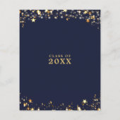 Budgetklasse reunion Navy Blue Gold Stars (Achterkant)