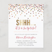 budgetkleurige Confetti Het is een verrassingspart (Voorkant)