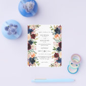 Budgetmarine, Bourgogne, roze en perforeel huwelij Flyer (Enkel)