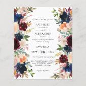 Budgetmarine, Bourgogne, roze en perforeel huwelij Flyer (Voorkant)