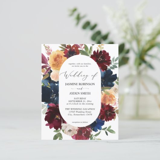 Budgetmarine, bruinroze en perforator2 bruiloft (Staand voorkant)