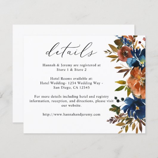 Budgetmarine, Oranje en bruine Herfst — Floral — G (Voorkant / Achterkant)