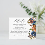 Budgetmarine, Oranje en bruine Herfst — Floral — G (Staand voorkant)