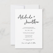 Budgetmatige minimalistische uitnodiging voor eenv (Voorkant)