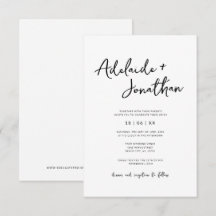 Budgetmatige minimalistische uitnodiging voor eenv