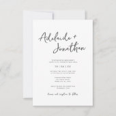 Budgetmatige minimalistische uitnodiging voor eenv (Voorkant)