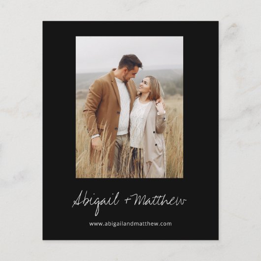 Budgetmatige minimalistische uitnodiging voor het (Achterkant)