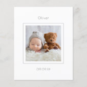 Budgetminimale aankondiging geboorte baby baby (Voorkant)