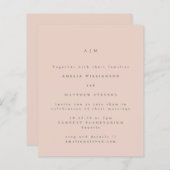 Budgetminimale uitnodiging voor blindenweddenschap (Voorkant / Achterkant)