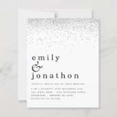 Budgetminimale uitnodiging voor een zilveren wedde (Voorkant)