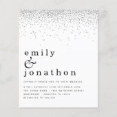 Budgetminimale uitnodiging voor een zilveren wedde (Voorkant)