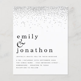 Budgetminimale uitnodiging voor een zilveren wedde