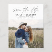 Budgetminimalist sparen de datum handgeschreven fo flyer (Voorkant)