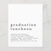 Budgetminimalistisch Afstuderen nodeloze uitnodigi (Voorkant)