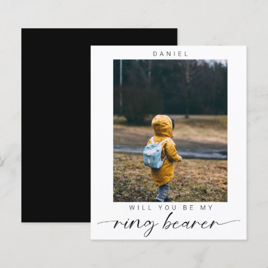 budgetminimalistisch Bent u mijn Ring Bearer Foto (Voorkant / Achterkant)