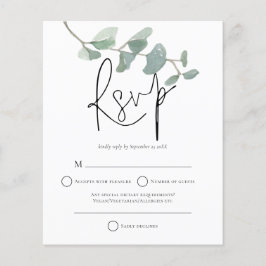 Budgetminimalistisch Eucalyptus Weddenschap RSVP