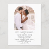 Budgetminimalistisch foto QR-code Wit huwelijk (Achterkant)