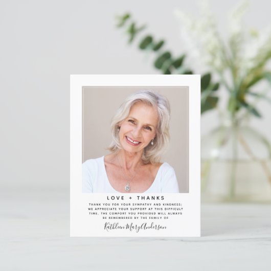 Budgetminimalistisch fotosympathie Hartelijk dank (Staand voorkant)