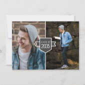 Budgetminimalistisch Gold Afstudeerder Pet 3 Foto- Notitiekaartje (Voorkant)