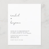 Budgetminimalistisch huwelijk Moderne eenvoudige t (Voorkant)