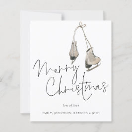 Budgetminimalistisch ijs Schaatsen vrolijk kerstfe