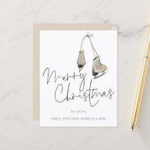 Budgetminimalistisch ijs Schaatsen vrolijk kerstfe