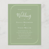 Budgetminimalistisch Lijst Sage Green Wedding (Voorkant)