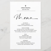 Budgetminimalistisch menu Elegant Baptisme (Voorkant)