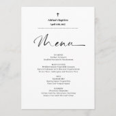 Budgetminimalistisch menu Elegant Baptisme (Voorkant)