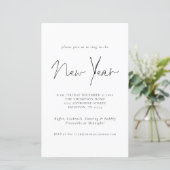 Budgetminimalistisch nieuwjaar Eve Party nodigt ui (Staand voorkant)