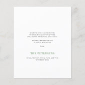 Budgetminimalistisch prettige feestdagen wenskaart (Achterkant)