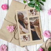 Budgetminimalistisch rendiekleurig collage bruilof