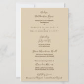 Budgetminimalistisch rendiekleurig collage bruilof (Achterkant)