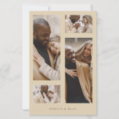 Budgetminimalistisch rendiekleurig collage bruilof (Voorkant)