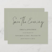 Budgetminimalistisch script Bleek Sage Bespaar 's (Voorkant / Achterkant)