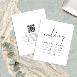 Budgetminimalistisch script QR Code Wedding invull