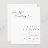 Budgetminimalistisch verzoek voor zwarte bruiloft (Voorkant / Achterkant)