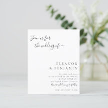 Budgetminimalistisch verzoek voor zwarte bruiloft