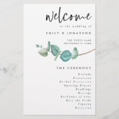 Budgetminimalistisch weddenschap met eucalyptus (Voorkant)