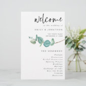 Budgetminimalistisch weddenschap met eucalyptus (Staand voorkant)