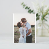 Budgetminimalistisch zwart-wit fotohuwelijk (Staand voorkant)