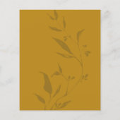 Budgetminimalistische botanische bruiloft uitgenod (Achterkant)