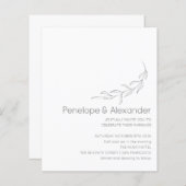 Budgetminimalistische botanische trekbruiloft uitg (Voorkant / Achterkant)