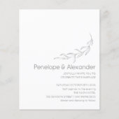 Budgetminimalistische botanische trekbruiloft uitg (Voorkant)