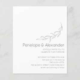 Budgetminimalistische botanische trekbruiloft uitg