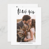 Budgetminimalistische bruiloft - Hartelijk dank (Voorkant / Achterkant)