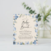 Budgetminimalistische Florals Baby Brunch Invitati (Staand voorkant)