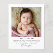 Budgetminimalistische foto-Baby Hartelijk dank (Voorkant)